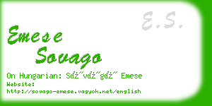 emese sovago business card